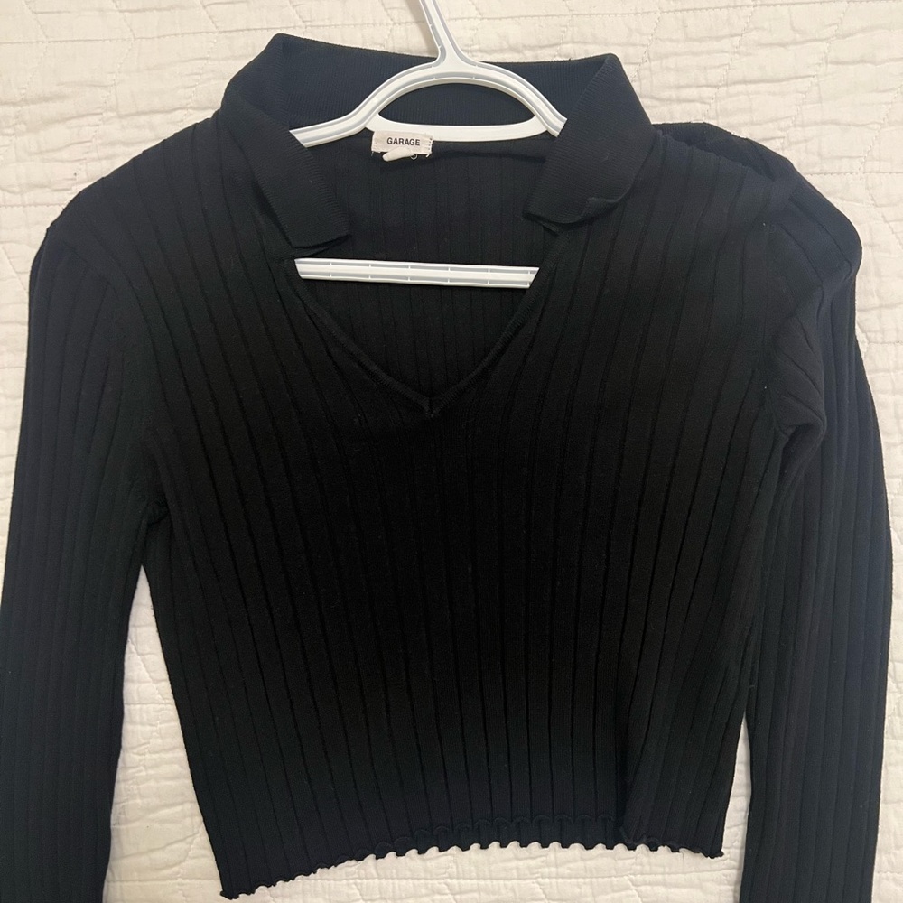black garage sweater